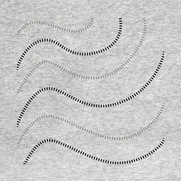 Modern Minimalist Wavy thin lines black and white by The-Doodles-of-Thei